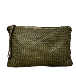 Scarpe di Maremma Pochette In Pelle Intrecciata Con Cinturino E Tracolla Big*Donna Borse Morbide