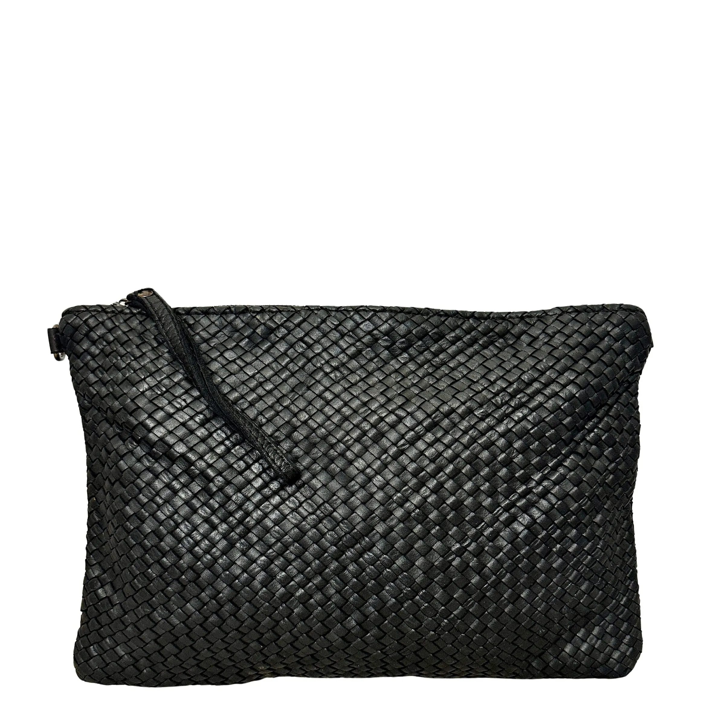 Scarpe di Maremma Pochette In Pelle Intrecciata Con Cinturino E Tracolla Big*Donna Borse Morbide