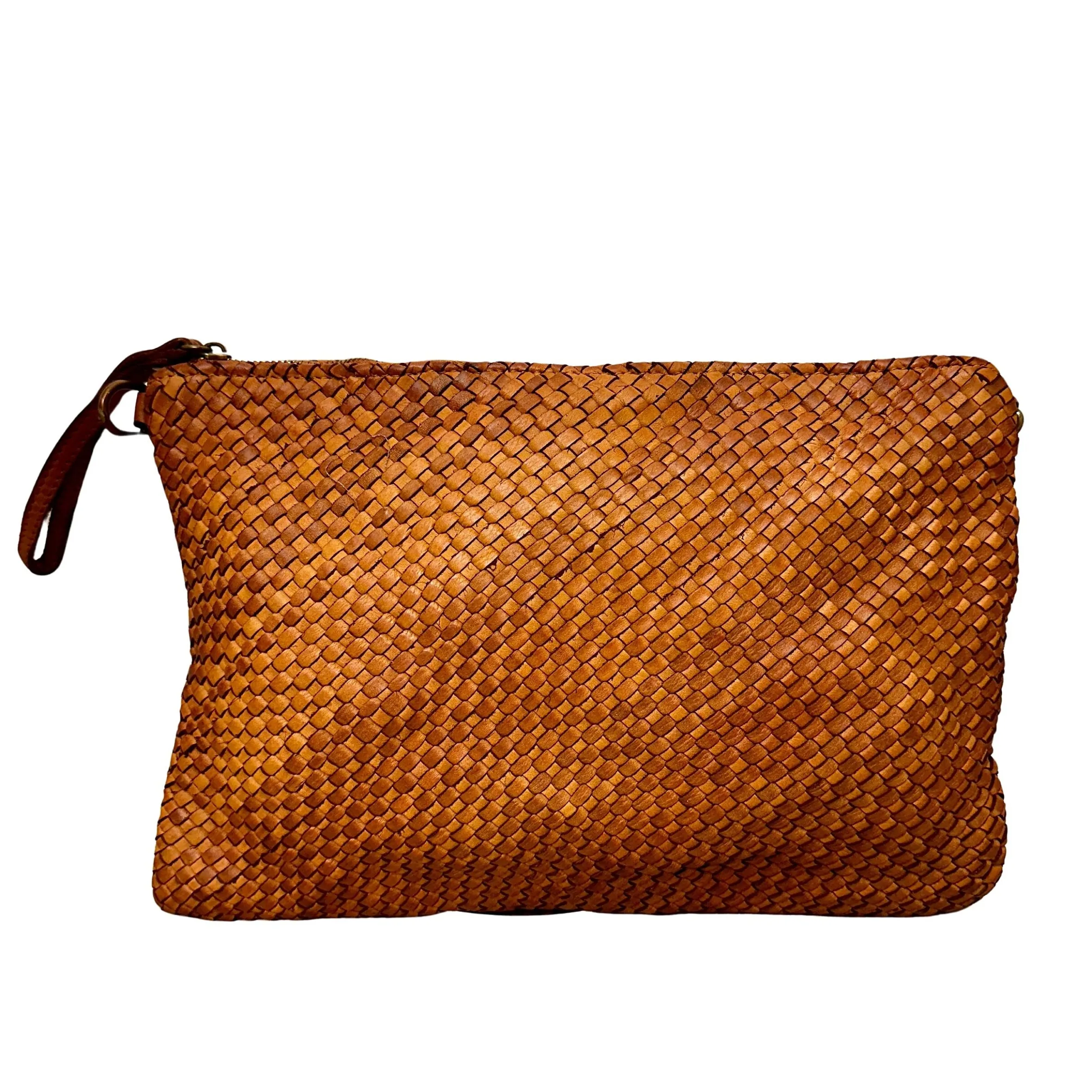 Scarpe di Maremma Pochette In Pelle Intrecciata Con Cinturino E Tracolla Big*Donna Borse Morbide
