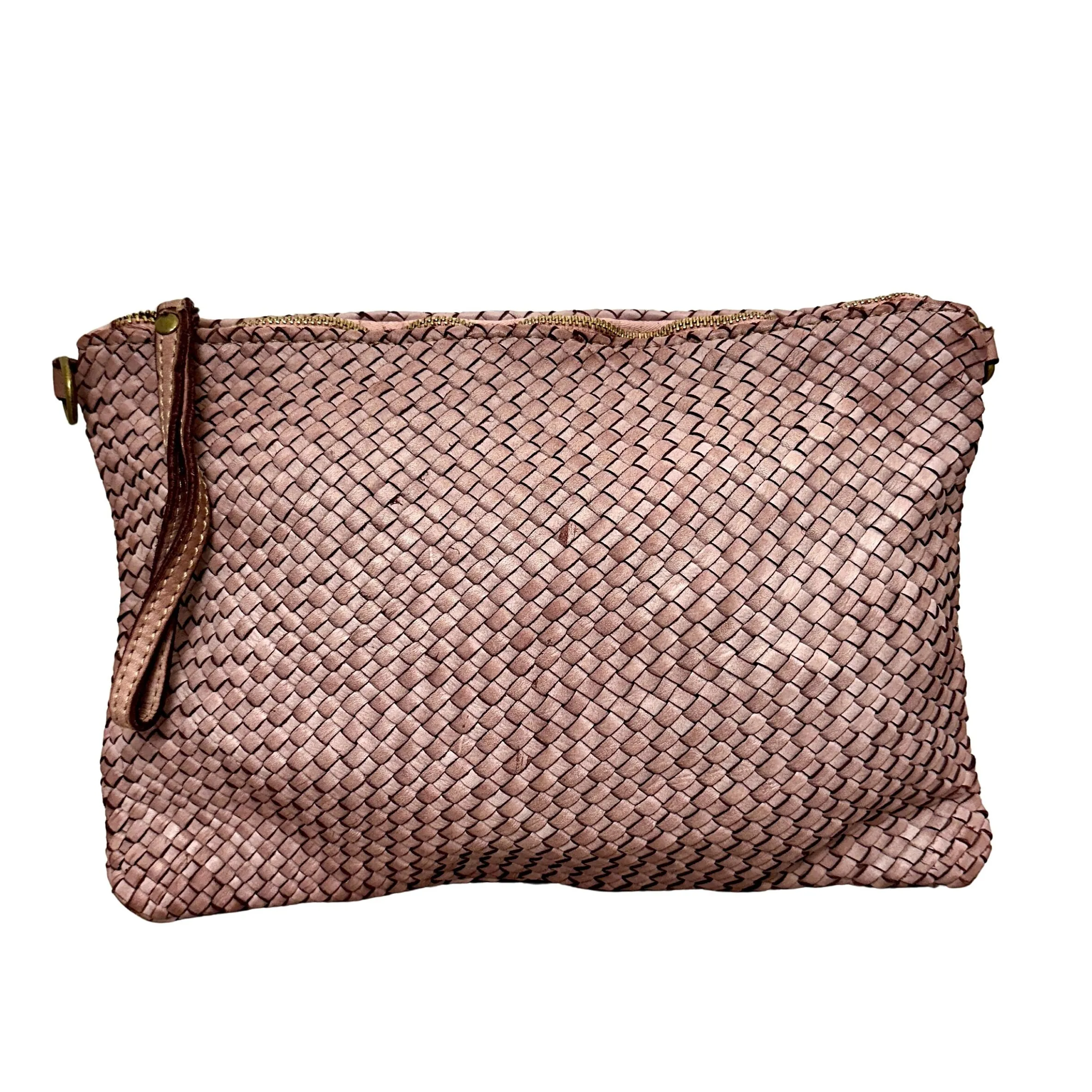 Scarpe di Maremma Pochette In Pelle Intrecciata Con Cinturino E Tracolla Big*Donna Borse Morbide