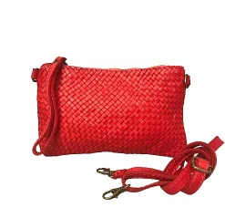Scarpe di Maremma Pochette In Pelle Intrecciata Con Cinturino E Tracolla Small*Donna Borse Morbide
