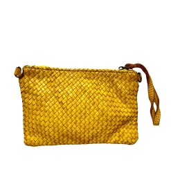 Scarpe di Maremma Pochette In Pelle Intrecciata Con Cinturino E Tracolla Small*Donna Borse Morbide