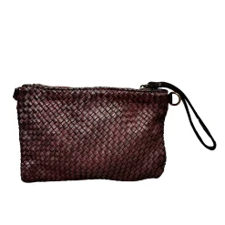 Scarpe di Maremma Pochette In Pelle Intrecciata Con Cinturino E Tracolla Small*Donna Borse Morbide