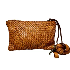 Scarpe di Maremma Pochette In Pelle Intrecciata Con Cinturino E Tracolla Small*Donna Borse Morbide