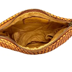 Scarpe di Maremma Pochette In Pelle Intrecciata Con Cinturino E Tracolla Small*Donna Borse Morbide