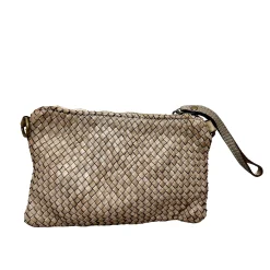 Scarpe di Maremma Pochette In Pelle Intrecciata Con Cinturino E Tracolla Small*Donna Borse Morbide