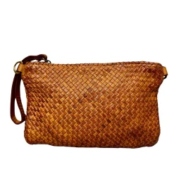 Scarpe di Maremma Pochette In Pelle Intrecciata Con Cinturino E Tracolla Small*Donna Borse Morbide