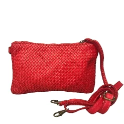 Scarpe di Maremma Pochette In Pelle Intrecciata Con Cinturino E Tracolla Small*Donna Borse Morbide