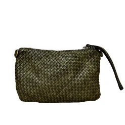 Scarpe di Maremma Pochette In Pelle Intrecciata Con Cinturino E Tracolla Small*Donna Borse Morbide