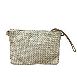 Scarpe di Maremma Pochette In Pelle Intrecciata Con Cinturino E Tracolla Small*Donna Borse Morbide