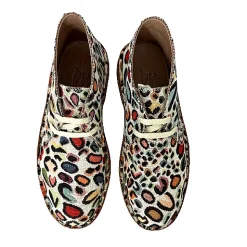 Scarpe di Maremma Polacchina Artigianale Animalier* Tela Colorata