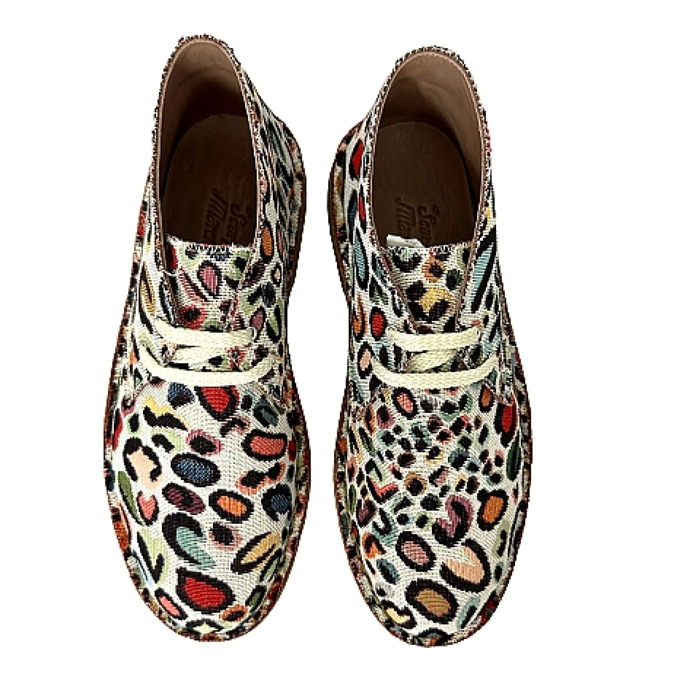 Scarpe di Maremma Polacchina Artigianale Animalier* Tela Colorata