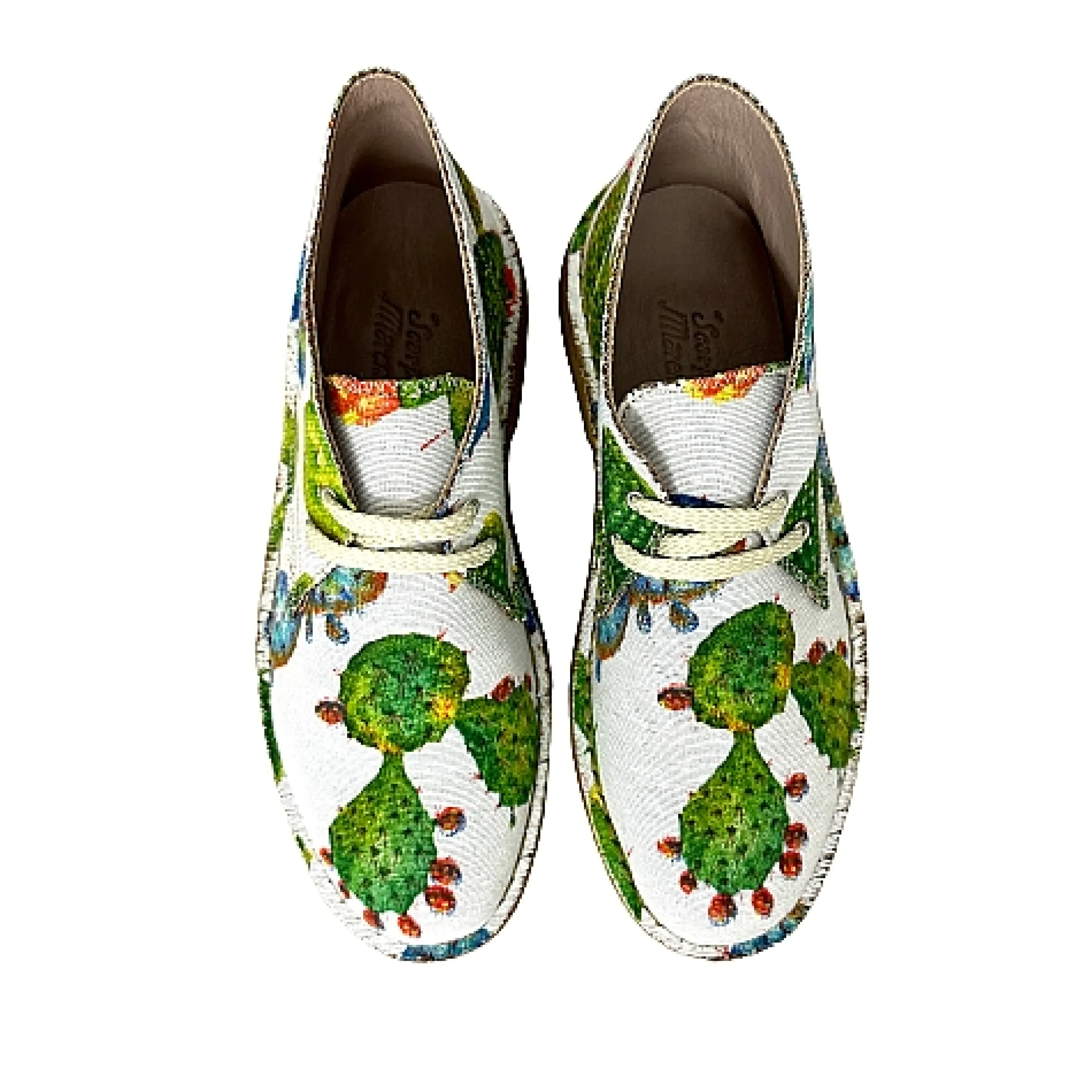Scarpe di Maremma Polacchina Artigianale Cactus* Tela Colorata
