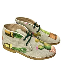 Scarpe di Maremma Polacchina Artigianale Cactus* Tela Colorata