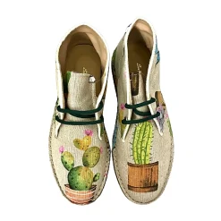 Scarpe di Maremma Polacchina Artigianale Cactus* Tela Colorata