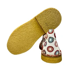 Scarpe di Maremma Polacchina Artigianale Cerchi* Tela Colorata