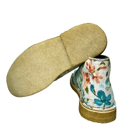 Scarpe di Maremma Polacchina Artigianale Fiori* Tela Colorata