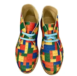 Scarpe di Maremma Polacchina Artigianale Lego* Tela Colorata