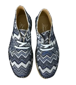 Scarpe di Maremma Polacchina Artigianale Missoni Blu* Tela Colorata