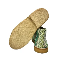 Scarpe di Maremma Polacchina Artigianale Missoni Verde* Tela Colorata