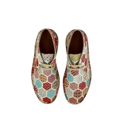 Scarpe di Maremma Polacchina Artigianale Multi* Tela Colorata