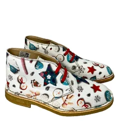 Scarpe di Maremma Polacchina Artigianale Natale* Tela Colorata