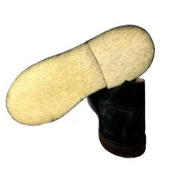 Scarpe di Maremma Polacchina Artigianale Nera Interno In Pelle* Monocolore Camoscio