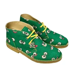 Scarpe di Maremma Polacchina Artigianale Occhi* Tela Colorata