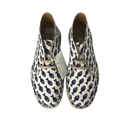 Scarpe di Maremma Polacchina Artigianale Pesci* Tela Colorata