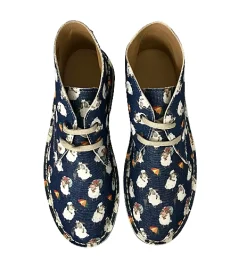 Scarpe di Maremma Polacchina Artigianale Pecore* Tela Colorata