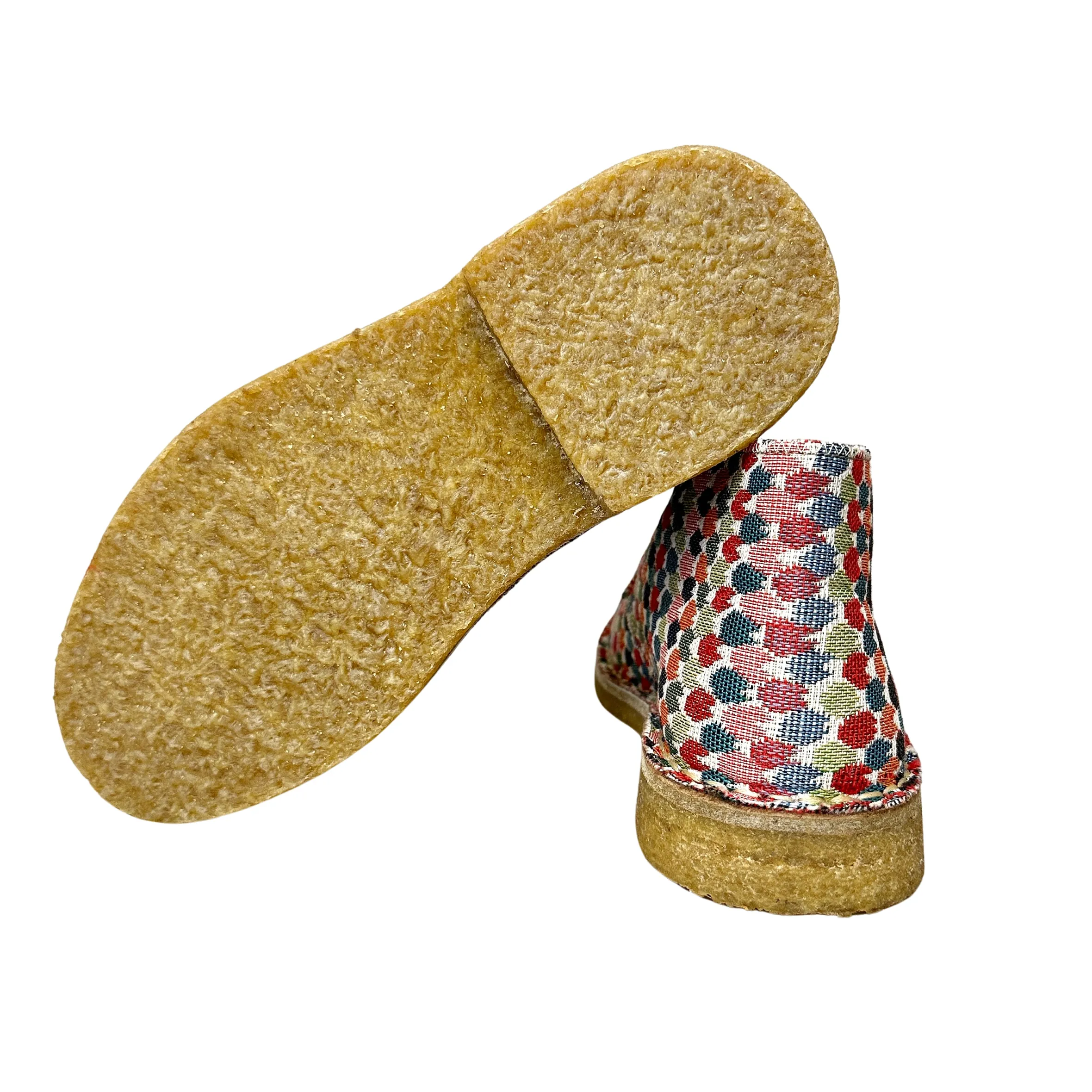 Scarpe di Maremma Polacchina Artigianale Puntini* Tela Colorata