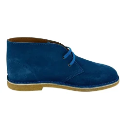 Scarpe di Maremma Polacchina Artigianale Turchese Interno In Pelle* Monocolore Camoscio