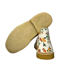 Scarpe di Maremma Polacchina Fiorellini* Tela Colorata