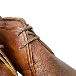 Scarpe di Maremma Polacchino Artigianale In Bufalo Tuffato Cuoio*Uomo Stivaletti