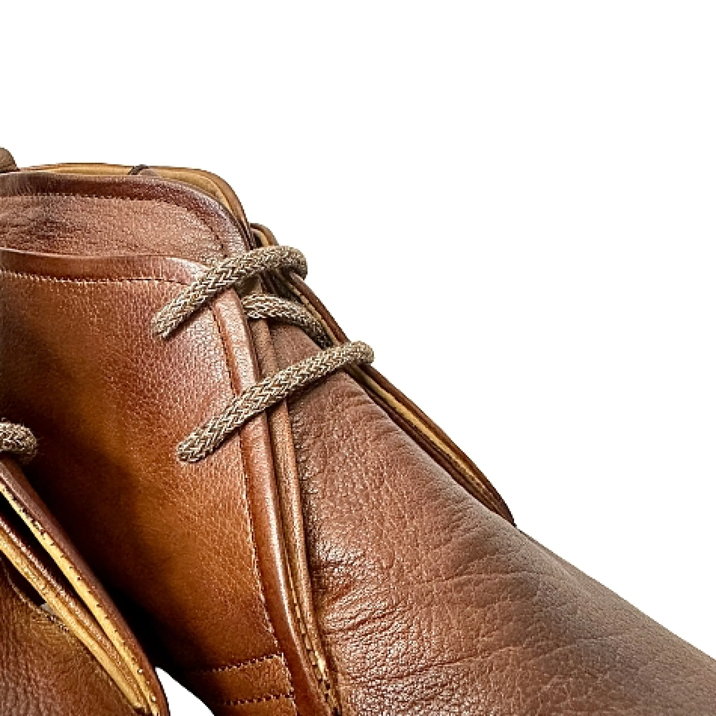 Scarpe di Maremma Polacchino Artigianale In Bufalo Tuffato Cuoio*Uomo Stivaletti