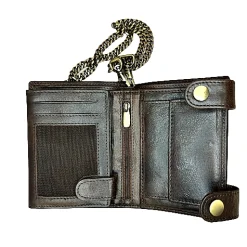 Scarpe di Maremma Portafoglio Artigianale Ingrassato Con Catena*Uomo Portafogli