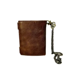 Scarpe di Maremma Portafoglio Artigianale Ingrassato Con Catena*Uomo Portafogli