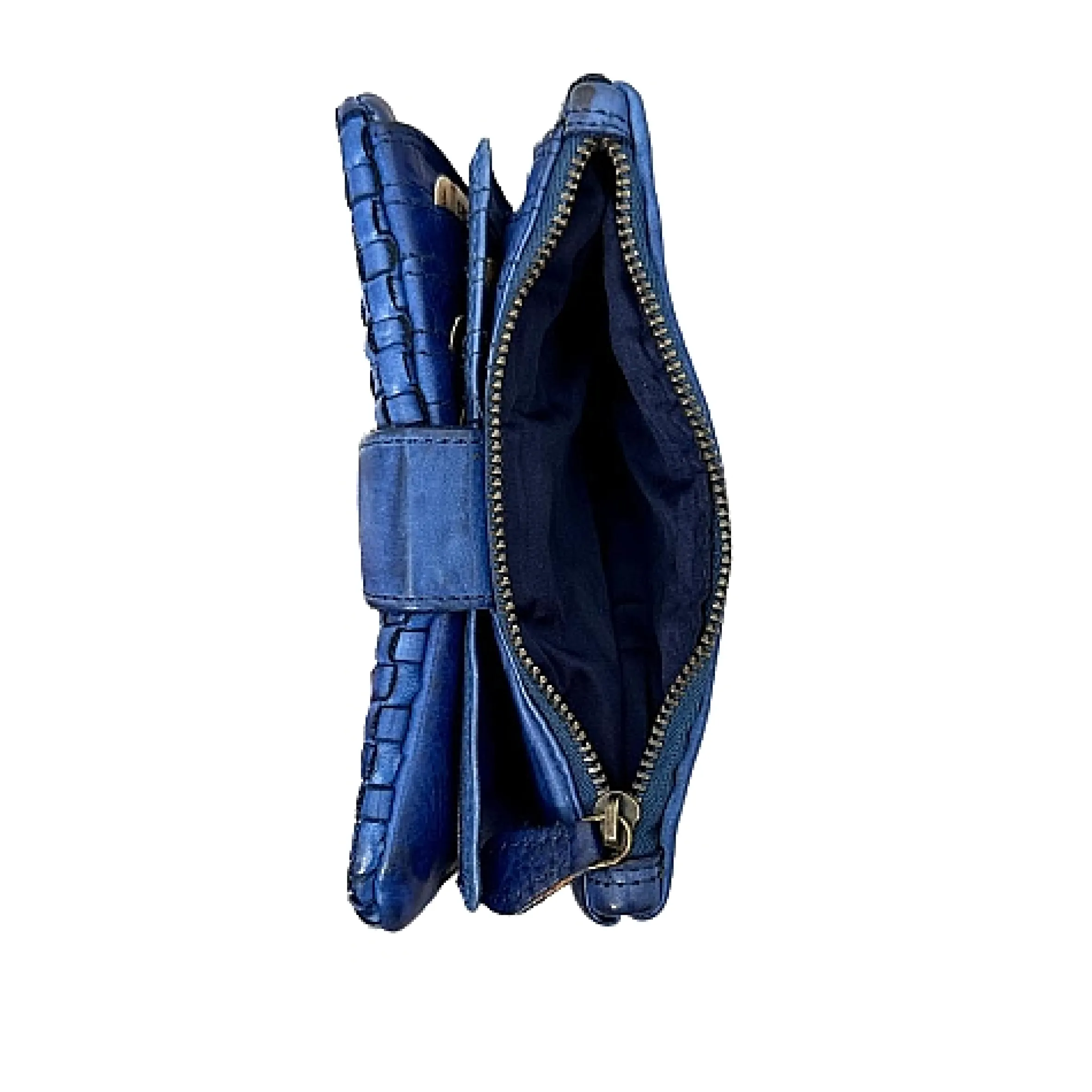 Scarpe di Maremma Portafoglio In Pelle Intrecciato Bluette*Donna Portafogli