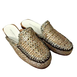 Scarpe di Maremma Sabot Artigianale In Pelle Intrecciata*Donna Mocassini