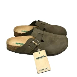 Scarpe di Maremma Sabot In Pelle Nabuk Bionatura Testa Di Moro*Uomo Sandali & Ciabatte