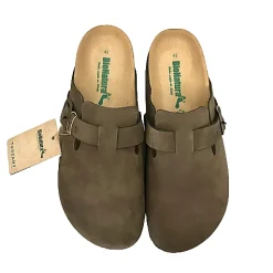 Scarpe di Maremma Sabot In Pelle Nabuk Bionatura Testa Di Moro*Uomo Sandali & Ciabatte
