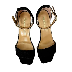 Scarpe di Maremma Sandalo Artigianale In Camoscio Nero*Donna Sandali & Ciabatte