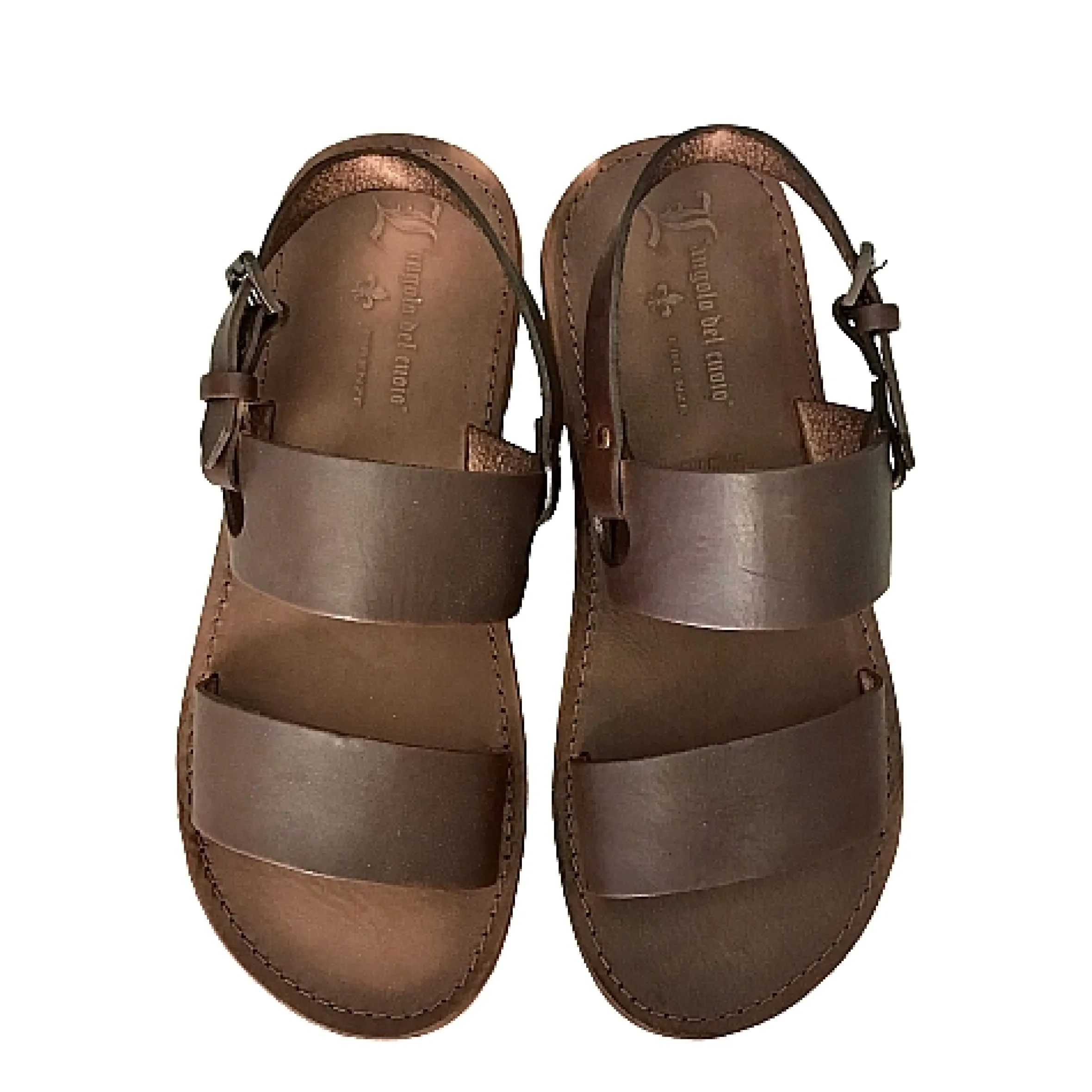 Scarpe di Maremma Sandalo Artigianale In Pelle Testa Di Moro Mod.C32*Uomo Sandali & Ciabatte