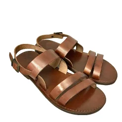 Scarpe di Maremma Sandalo Artigianale In Pelle Marrone Mod.C30*Uomo Sandali & Ciabatte