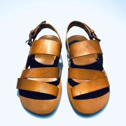 Scarpe di Maremma Sandalo Artigianale In Pelle Color Cuoio Mod.O*Uomo Sandali & Ciabatte