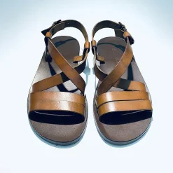 Scarpe di Maremma Sandalo Artigianale In Pelle Marrone Mod.B*Uomo Sandali & Ciabatte