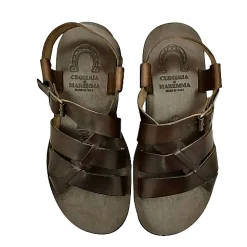 Scarpe di Maremma Sandalo Artigianale In Vacchetta Testa Di Moro Mod.20*Uomo Sandali & Ciabatte
