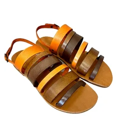 Scarpe di Maremma Sandalo Artigianale Multicolore Marrone*Donna Sandali & Ciabatte