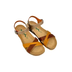 Scarpe di Maremma Sandalo Bionatura In Pelle Fregene Ocra, Marrone, Taupe E Arancio*Donna Sandali & Ciabatte