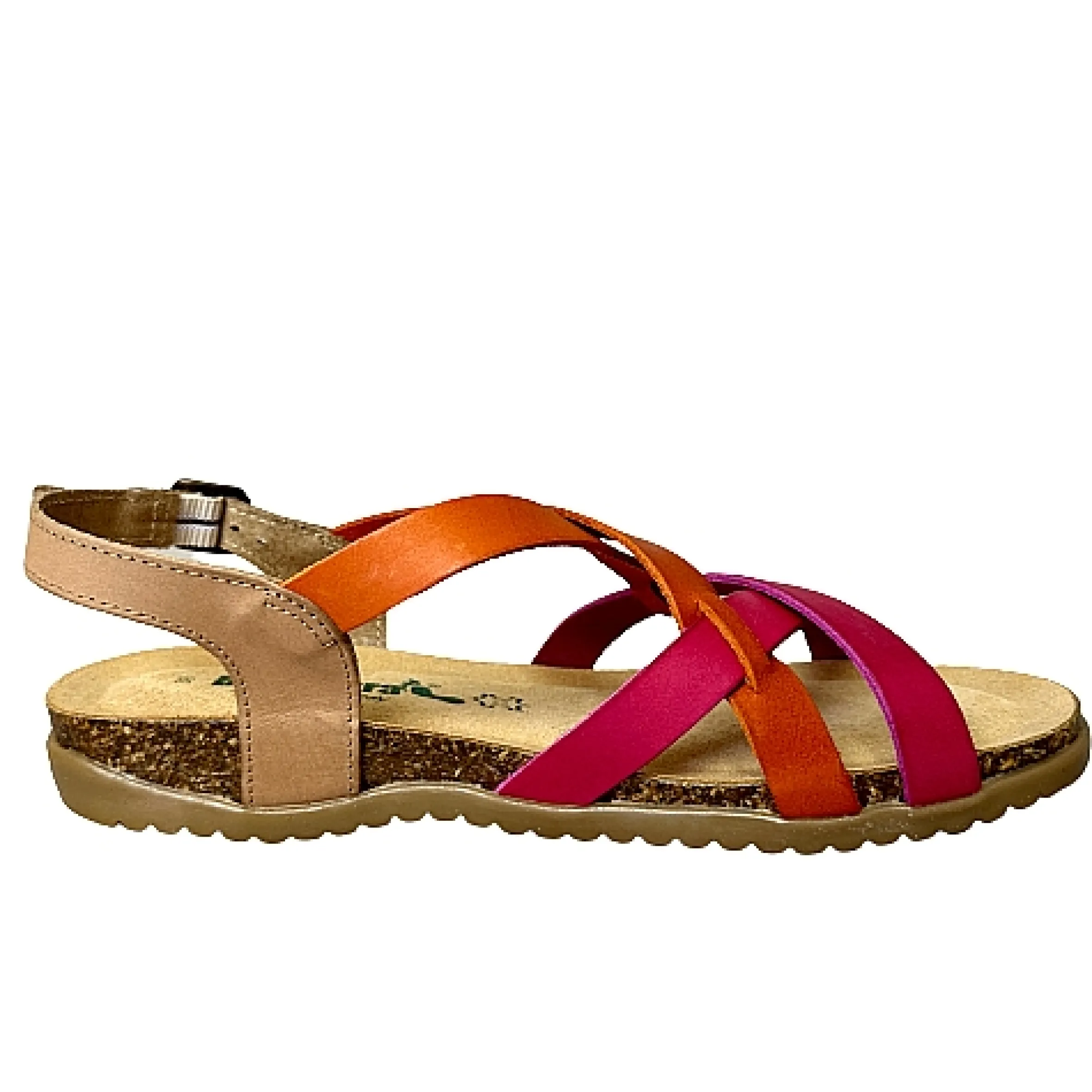 Scarpe di Maremma Sandalo Bionatura In Pelle Fucsia, Arancio, Taupe*Donna Sandali & Ciabatte